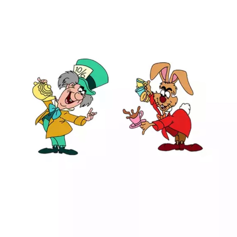 NWT Alice in Wonderland Acrylic Earrings